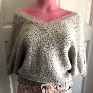 Light Grey Dolman Knit Sweater Small American Rag